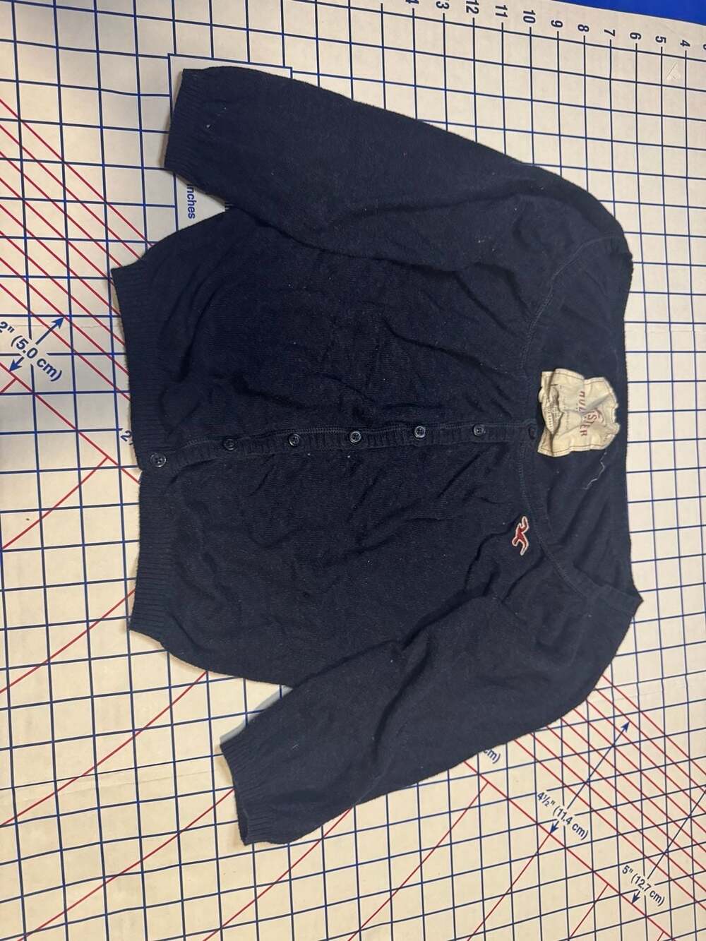 Hollister Vintage Y2K Navy Blue Button Up Cardigan Sweater